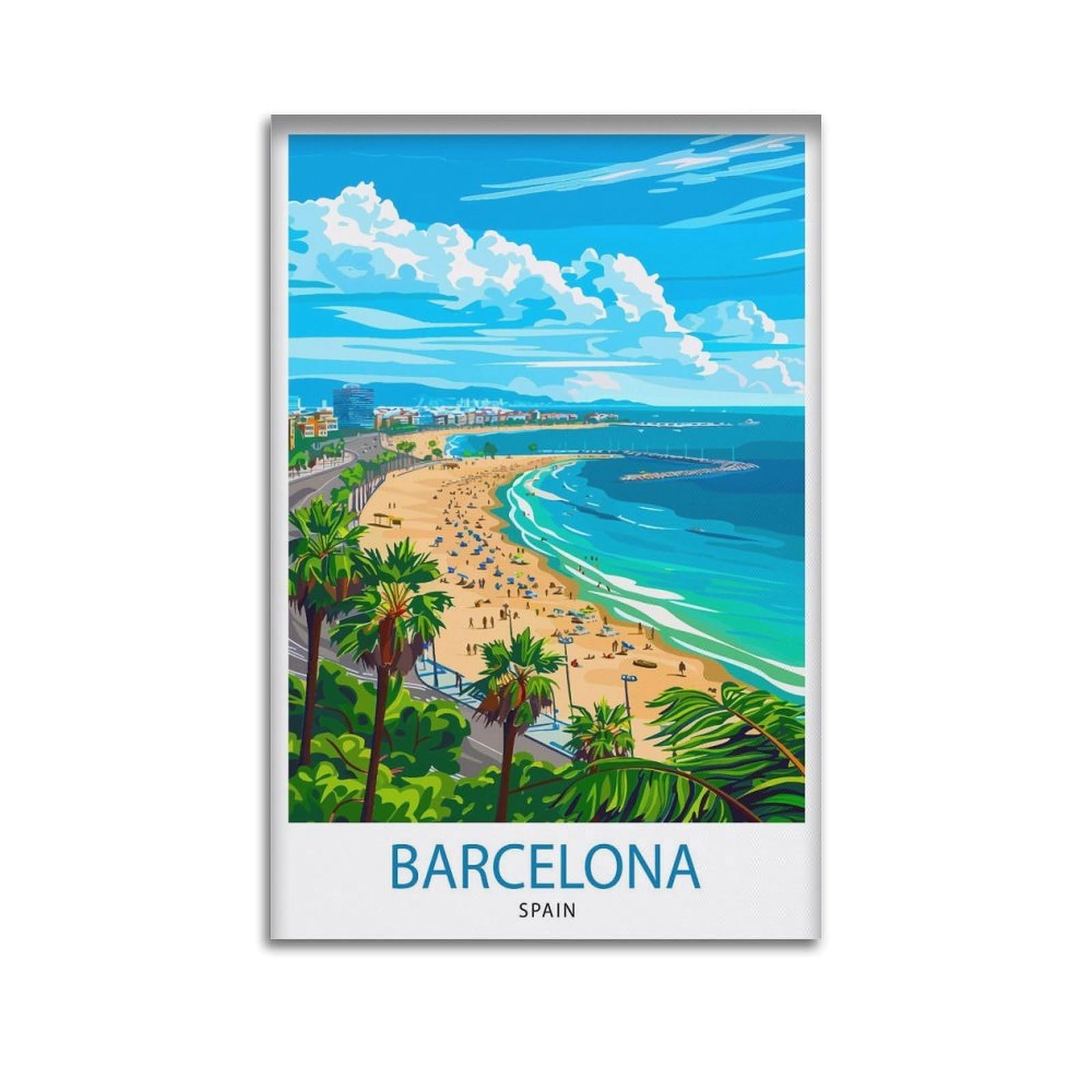 xiaoxiaoshen Barcelona Spain Travel_5 Canvas Poster Wall Art Prints Room Aesthetic Murals Bedroom And Living Decorations 16x24inch(40x60cm)