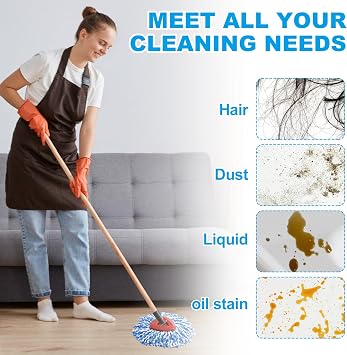 10Pcs Mop Replace Heads Compatible with O-Cedar EasyWring RinseClean System