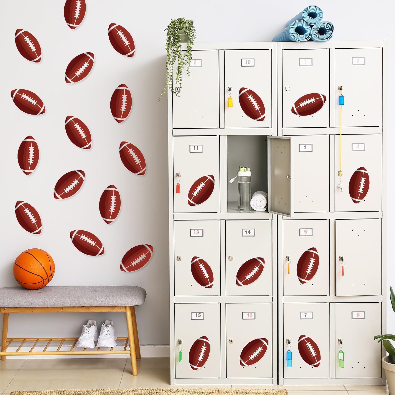 Wonmon Fußball-Ausschnitte Für Pinnwand – 50 Stück, 18x10cm, Mit Klebepunkten, Für Party & Klassenzimmer