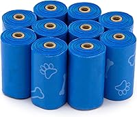 Vista 206 de Best Pet Supplies - Bolsas para limpieza de excremento de perro, rollo de repuesto, uso en exteriores, a prueba de fugas y desgarros, plástico