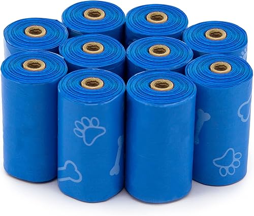 Best Pet Supplies Dog Poop Bags (150 Bags) for Waste Refuse Cleanup, Doggy Roll Replacements for Outdoor Puppy Walking and Travel, Leak Proof and