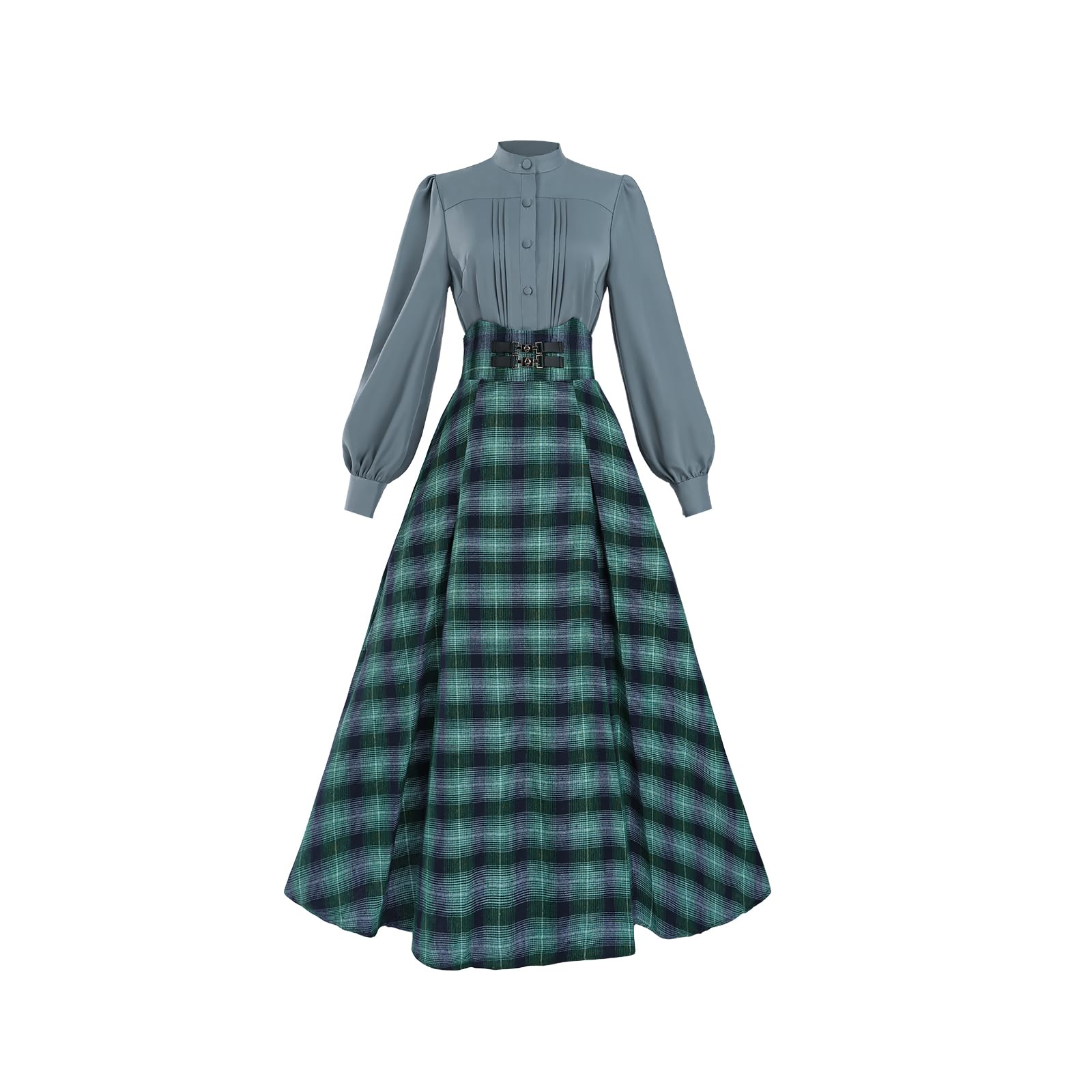 Fiamll Vintage Dresses Women's A-Line High Waist Skirt Renaissance Costume Medieval Blouse Victorian Vintage Skirt Carnival Prom Dresses