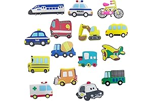Toddler Magnet: 15PCS Vehicle Fridge Stickers for Kids