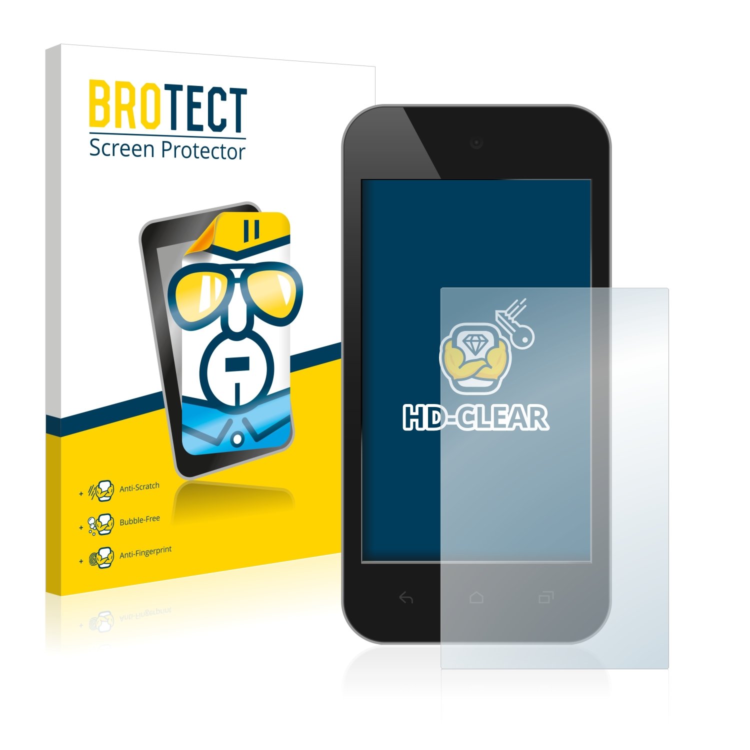 Pellicola Protettiva In Vetro Ibrido Brotect AirGlass – Per Schermi 2,4 Pollici (36,98 X 49,29 Mm) – Durezza 9H, Anti-impronta, Made In Germany