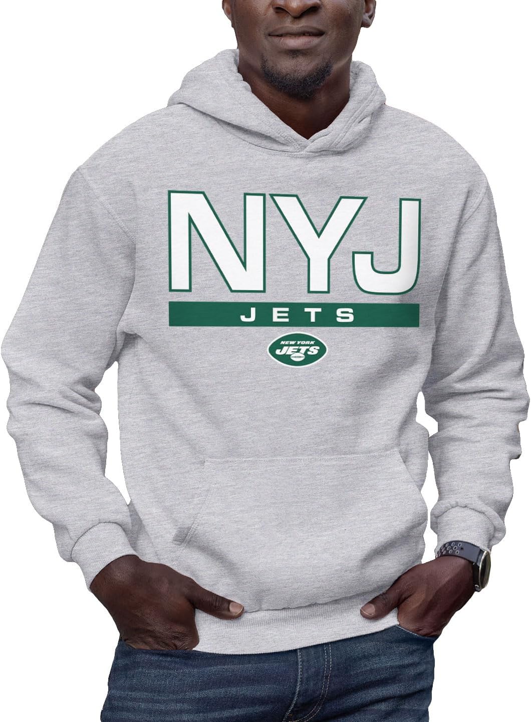 Hybrid Sports - NFL City Block - Adult Unisex Pullover Hoodie for Men and Women - Officially Licensed Apparel