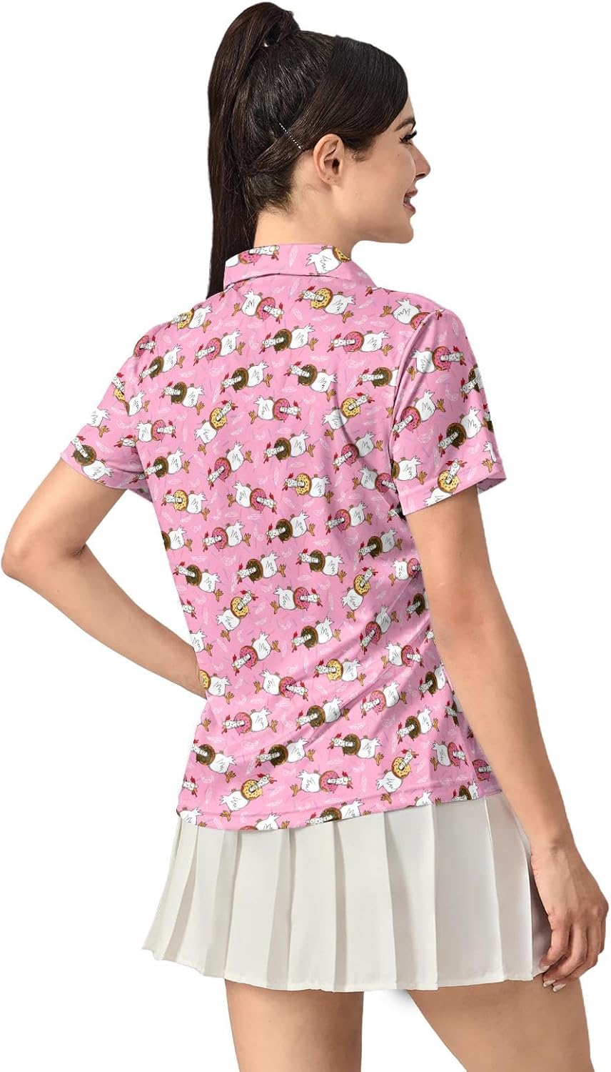 Womens Golf Polo Shirt Funny Golf Shirt for Women Short Sleeve Moisture Wicking Quick Dry Athletic Tennis Tops Golf Outfits - Image 8