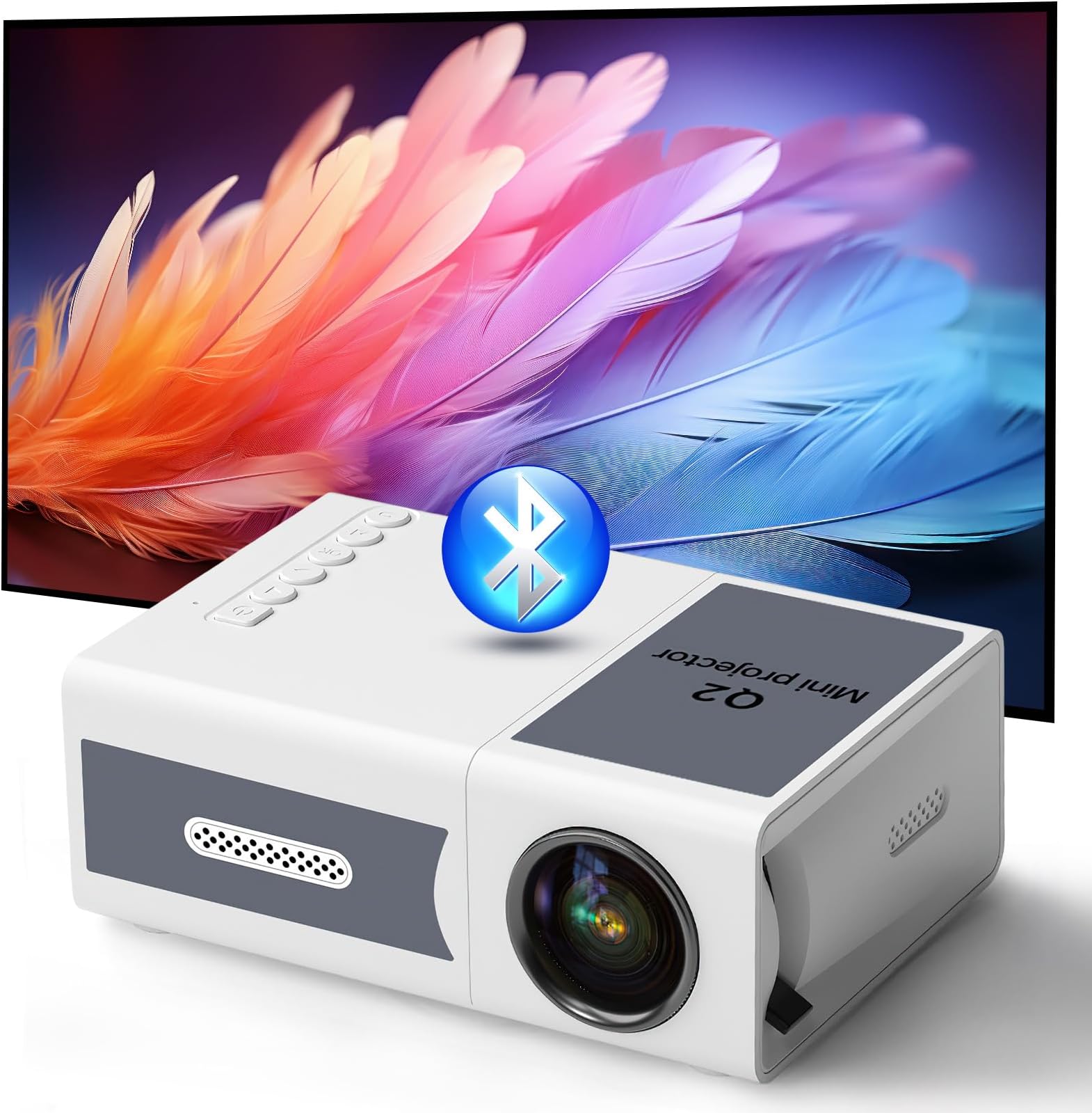 Mini projecteur Bluetooth, projecteur vidéo Full HD 1080P, projecteur Portable, Compatible TV