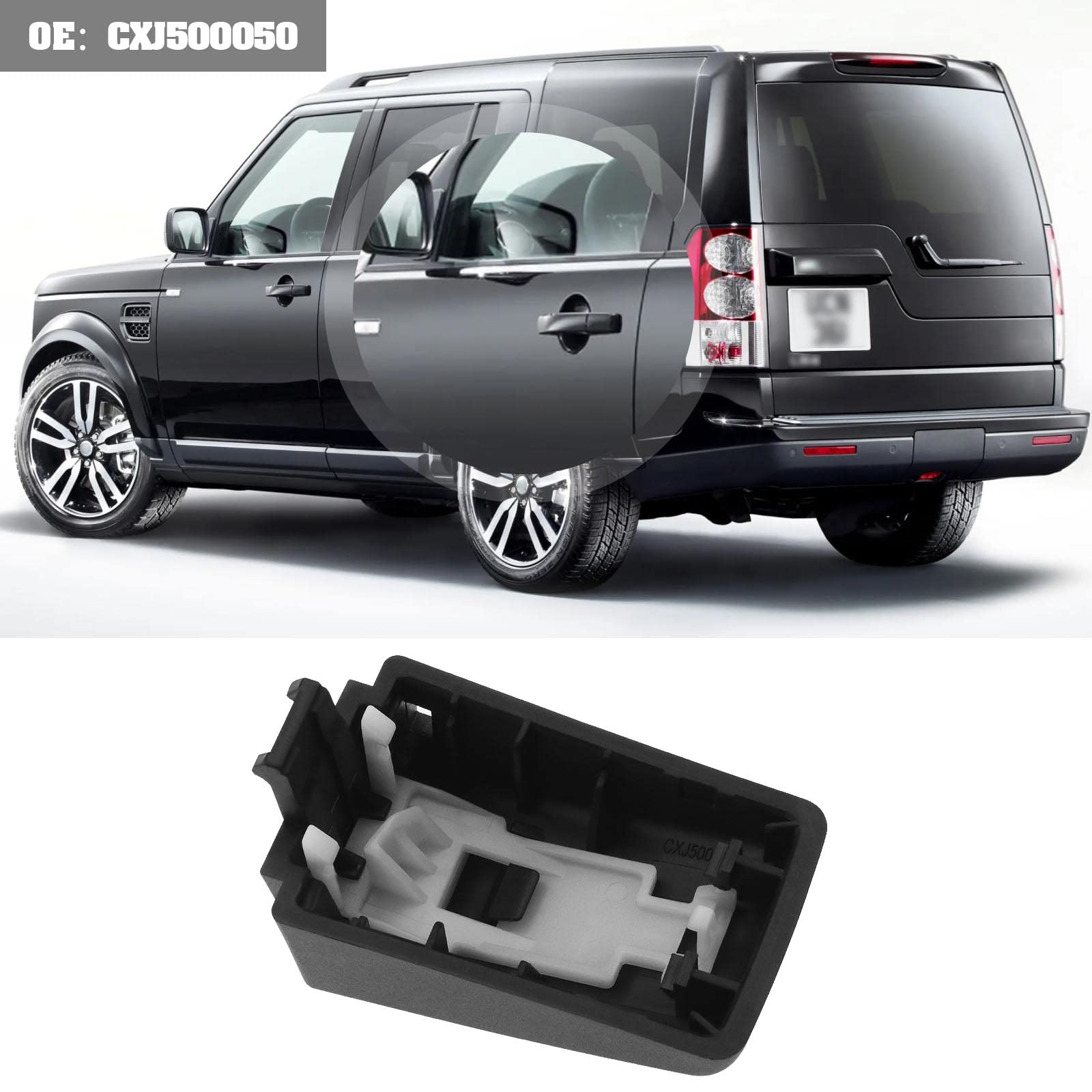 Capuchon De Poignée De Porte Avant Gauche – Compatible Land Rover Discovery 3/4, Freelander 2, Noir