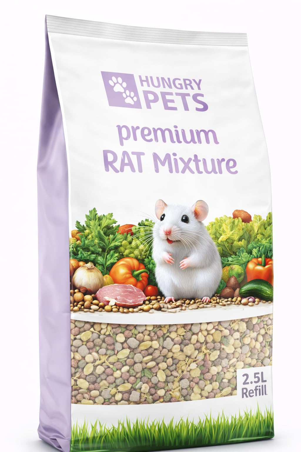 Hungry Pets Rat Food Mix, 2.5L Refill Bag