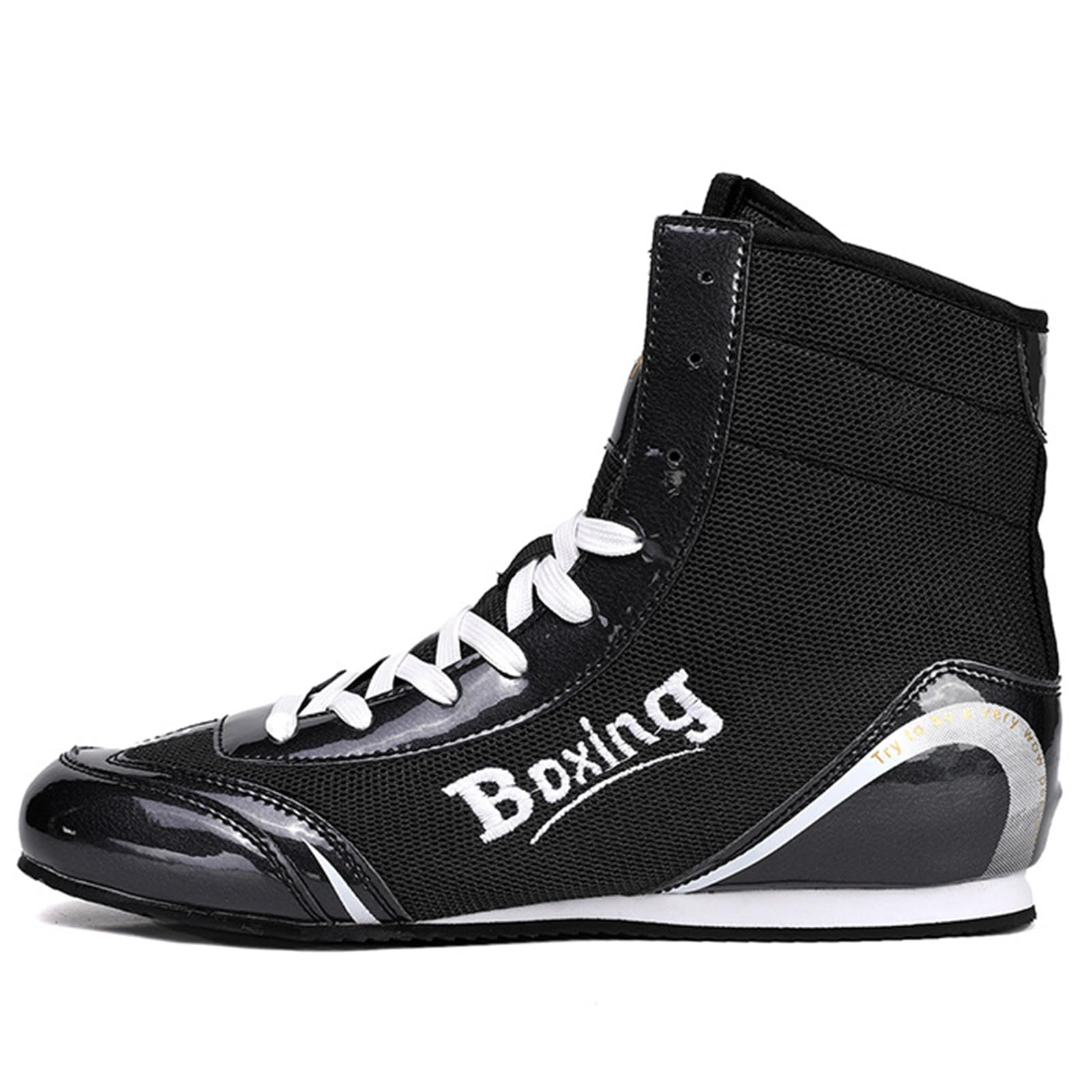 Scarpe Boxe Uomo, Pugilato Scarpe da Wrestling Professionali per Sollevamento Pesi, Bodybuilding Palestra e Stivali da Allenamento Sportivo