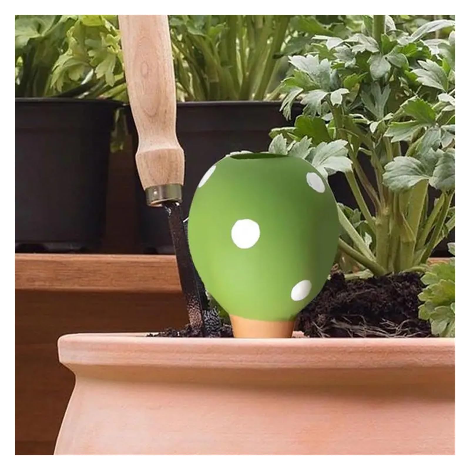 4 stücke Bewässerung Stakes Automatische Terrakotta Urlaub Anlage Waterer Globen Dot Design Töpfe Waterer Geräte