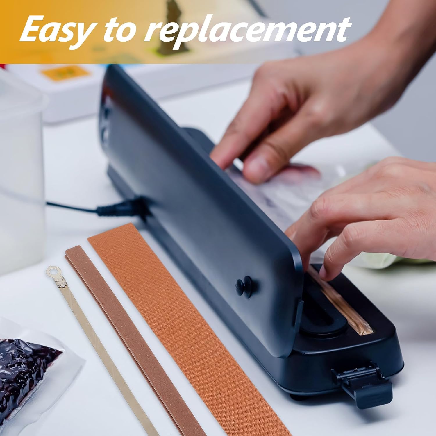Sealing Machine Belt Replacement with Sponge Material for Heat Sealing Strips, Easy Installation and Maintenance, Compatible with Commercial Bag Sealer and Tape Machine