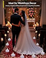 Vista 4 de Velas de luz LED a pilas, juego de 24, realistas y brillantes titilantes, duraderas 200 horas, operadas con pilas, sin llama, velas de luz LED