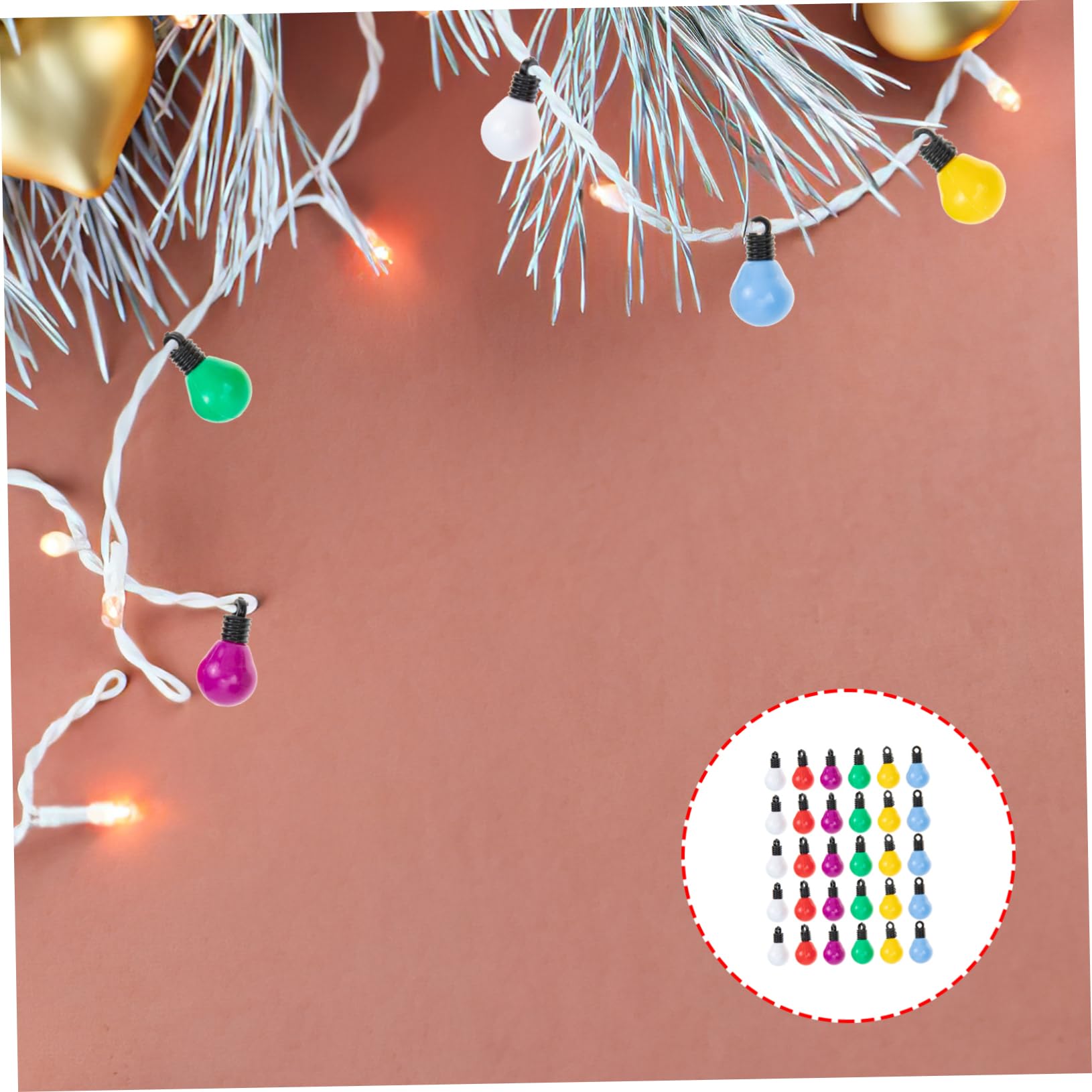 TOPBATHY 4 Stück 1 Weihnachtsdekoration weihnachtsbasteln Weihnachtsschmuck Bastelperlen selber Machen Christbaumkugel Ornament weihnachtsglühbirnen Kugeln aus Kunststoff Kunststoff-Perlen