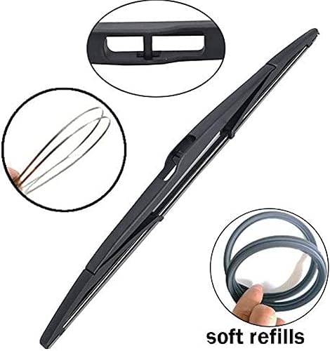 Miniatura 4 de Juego de limpiaparabrisas trasero, compatible con Peugeot 207 Hatchback 2006-2014 de 16 pulgadas y repuesto de brazo