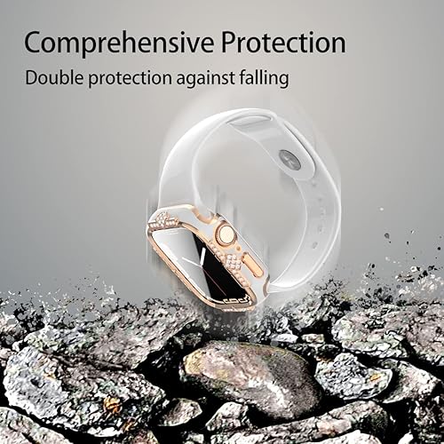 Miniatura 6 de Funda compatible con Apple Watch Series 87 de 1.772 pulgadas, con protector de pantalla de vidrio integrado de 1.571.731.77 pulgadas, funda