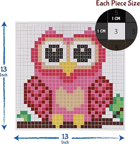 Miniatura 4 de STICK 'N' STACK jackinthebox - Artes y manualidades de mosaico para niños con calcomanías de espuma 3D, diseño de búho, kit de manualidades para