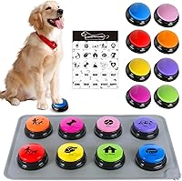 Vista 1 de Paquete de inicio de botones para comunicación para perros, juego de botones de conversación de 8 colores, botón grabable por voz de 30 segundos