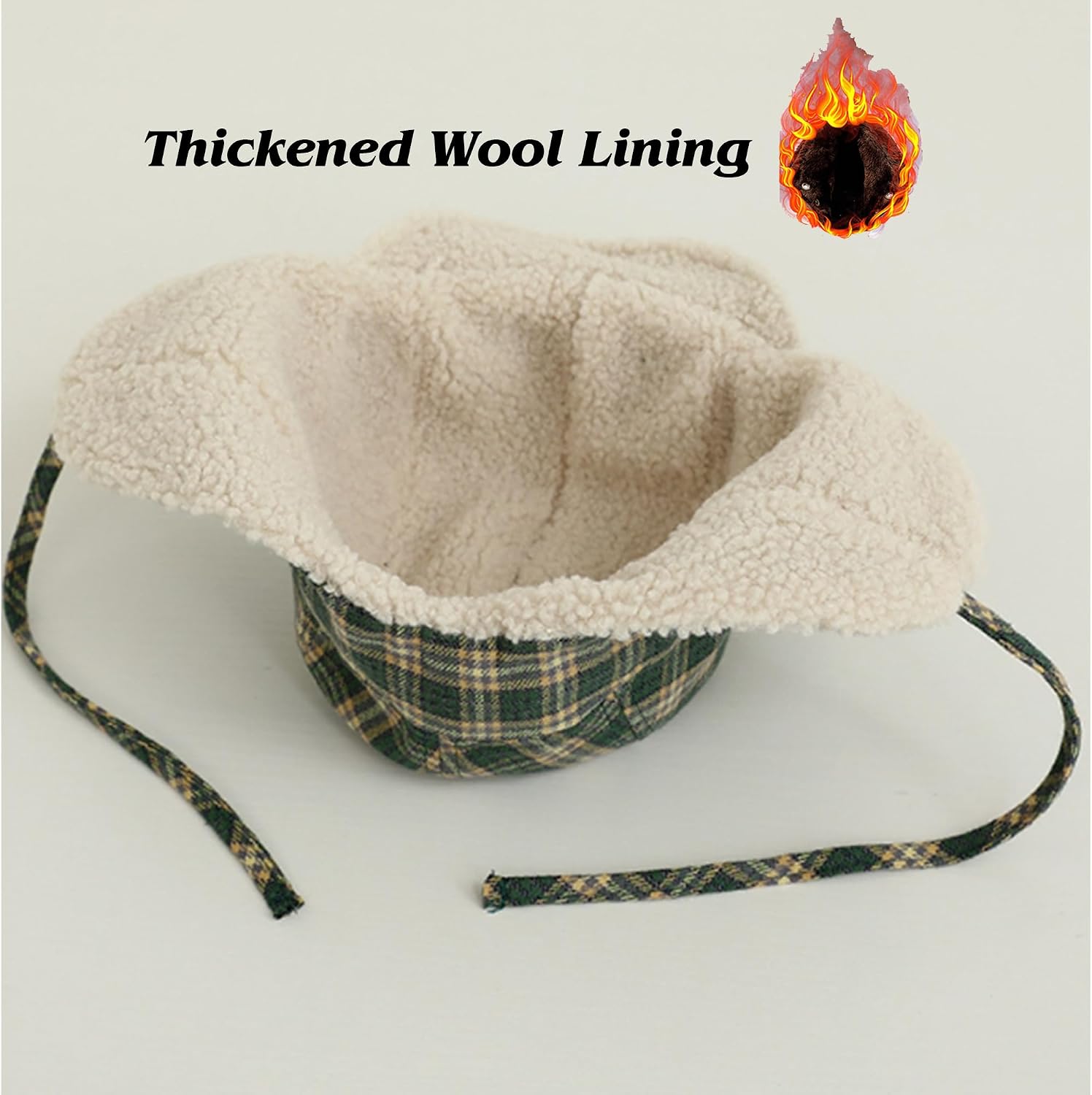 Women's Reversible Plaid Aviator Trapper Hat Trooper Ear Flaps Flaps Outdoor Warm Lamb Wool Lining Flannel Hat Beanie