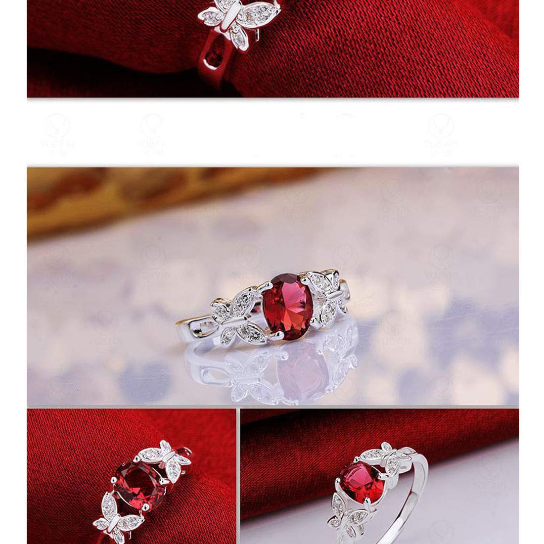 Zircon Leaf Plated Adjustable Ring