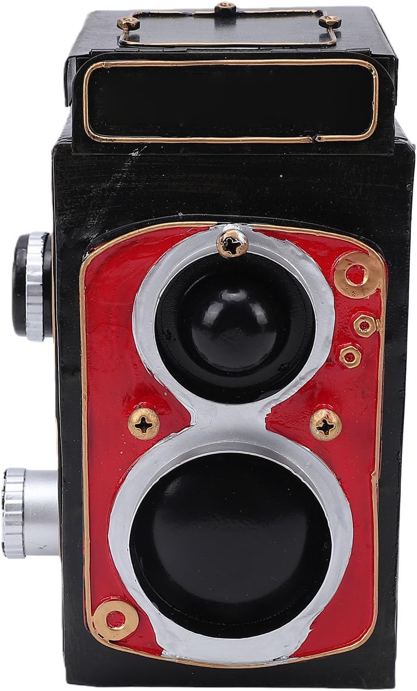 TOPINCN Decorative Retro Camera, Vintage Iron Camera Figure, Display Model for Desk, Home, Shelf and Table Decoration
