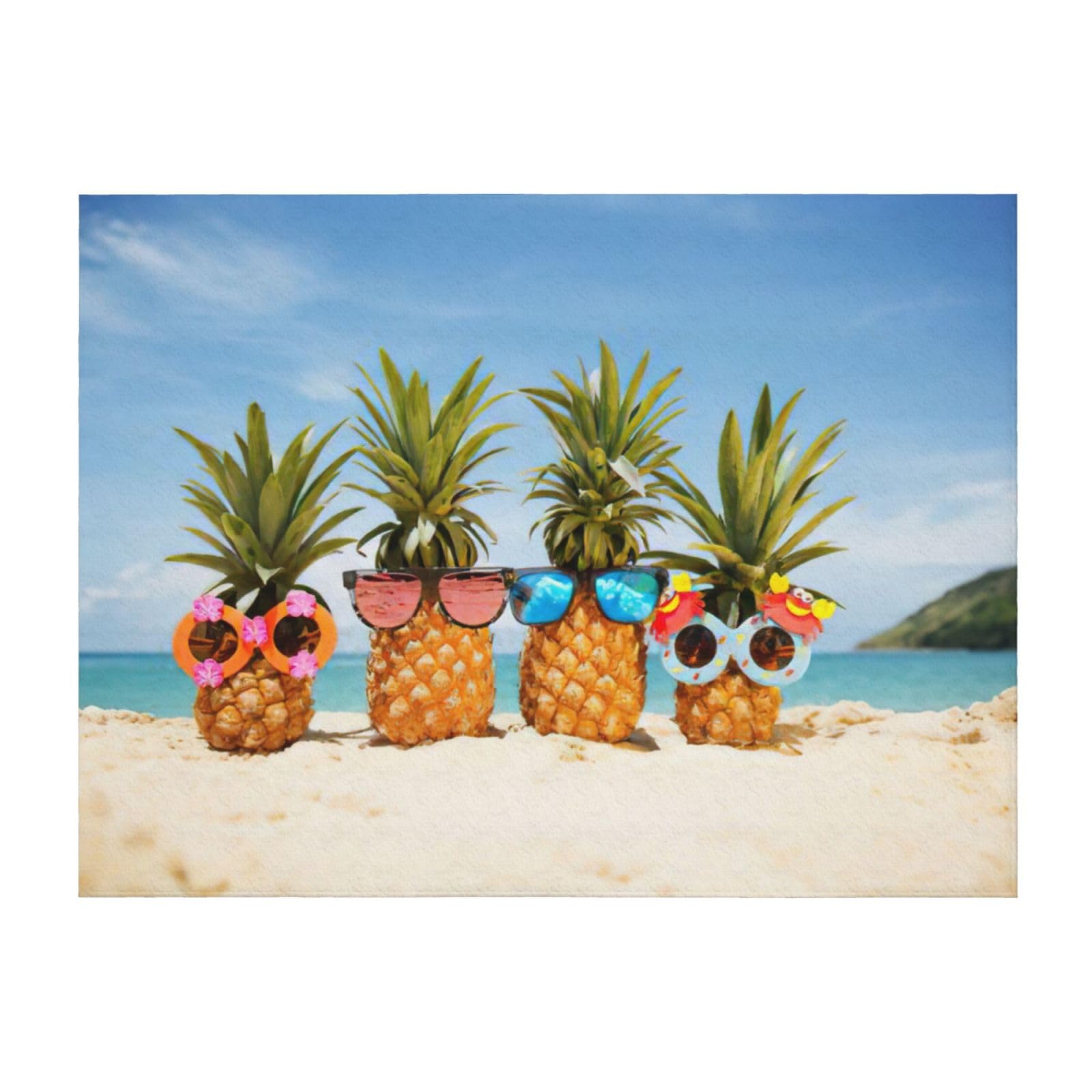 Couverture de lit imprimé ananas EdWal pour vos soirées cocooning