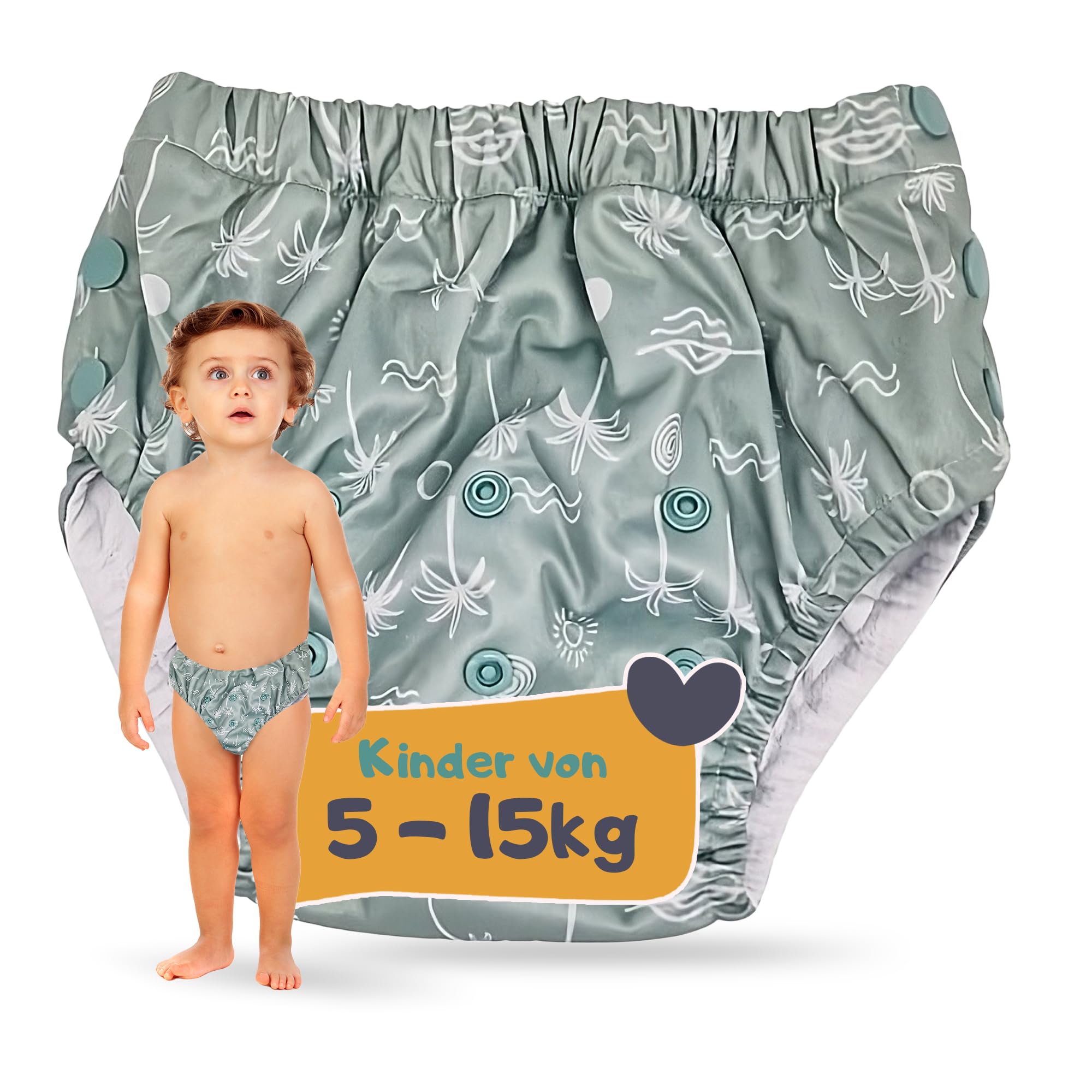 Lumina Schwimmwindel One Size - Wiederverwendbare Badehose Für Babys