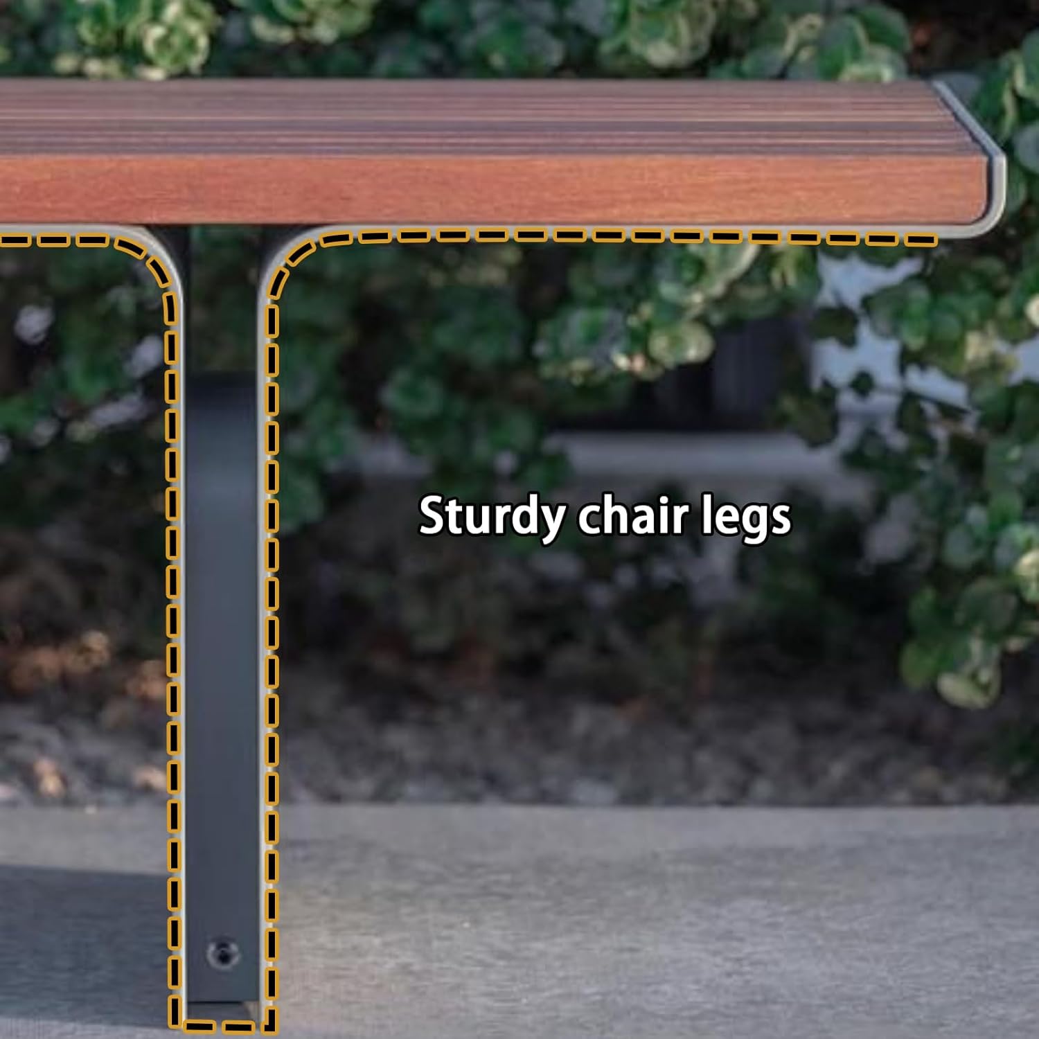 Garden Benches for Outdoors, Backless Patio Park Bench, Patio Bench, Garden Bench, Leisure Park Bench Chair, Ideal for Lawn & Indoors(140cm)