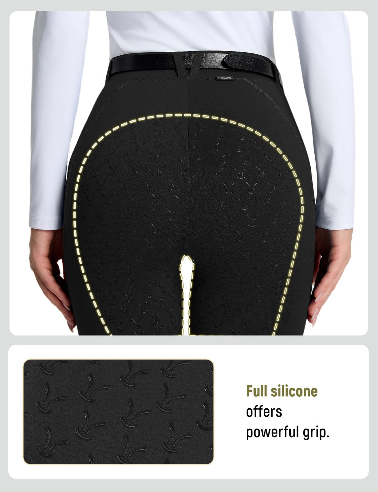 baleaf Leggings de equitación para mujer, pantalones de equitación para mujer, mallas ecuestres de asiento completo, agarre de silicona, para invierno, con bolsillos