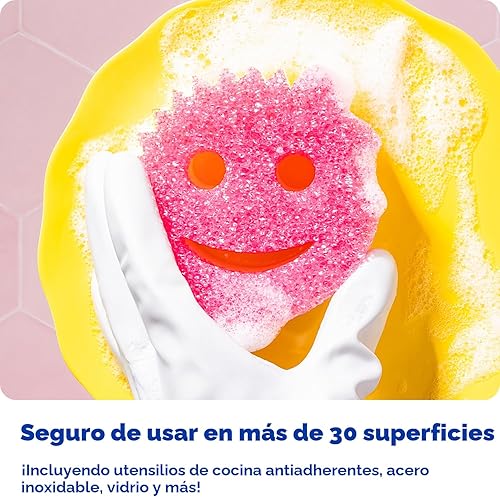 Miniatura 5 de Scrub Daddy Esponjas de Color – Esponjas multiusos para platos sin arañazos para limpieza de cocina, baño y hogar – Hechas con espuma de polímero