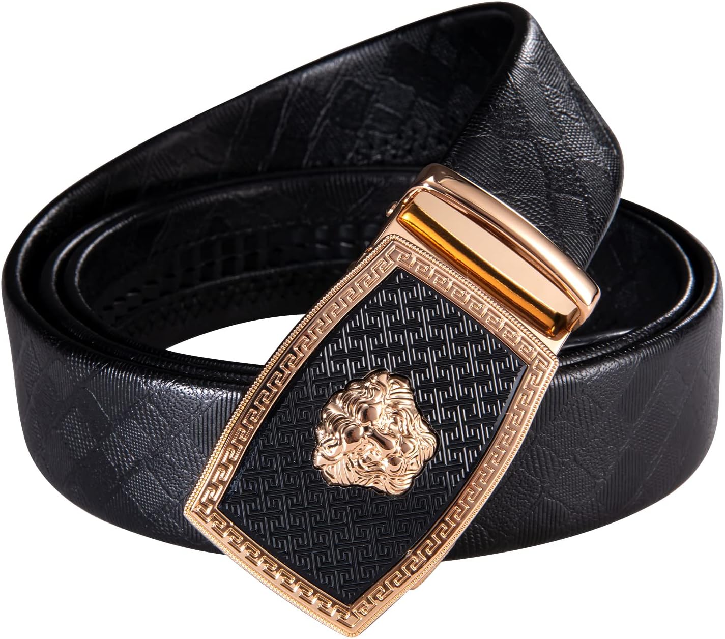 Dubulle Designer Mens Belts, Sliding Automatic Buckle Ratchet Dress Belt TOP Genuine Leather Strap Gifts - Image 2