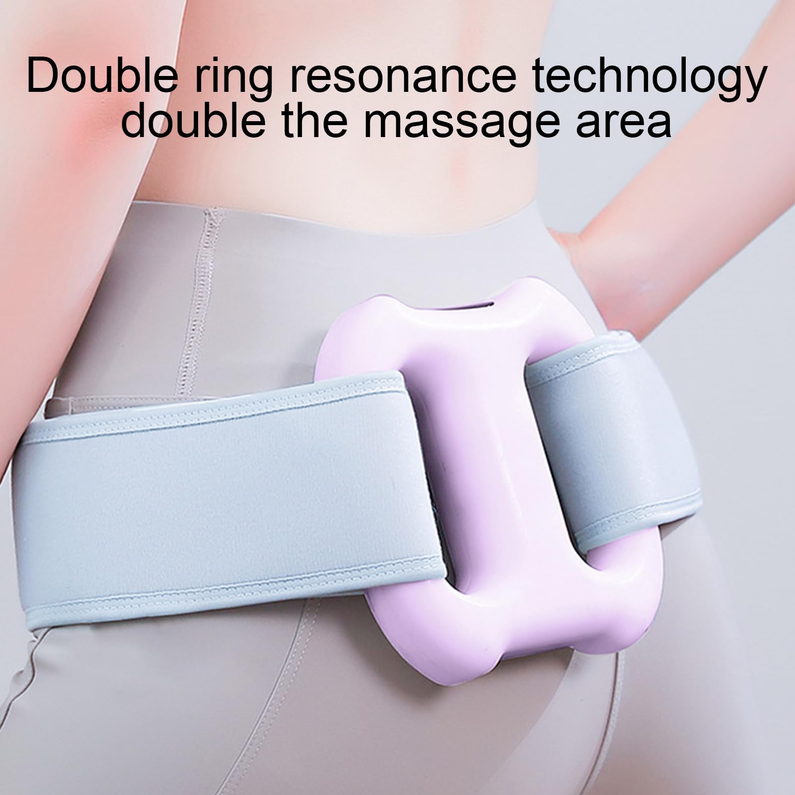 Massage Ring, Fascia Roller, 5 Speed Deep Tissue Release Tool with Cordless Design and Belt, Muscle Relaxation Massager 5.51x5.31x1.57 Inches for Legs Thighs Belly, Runners Athletes Gym Recovery