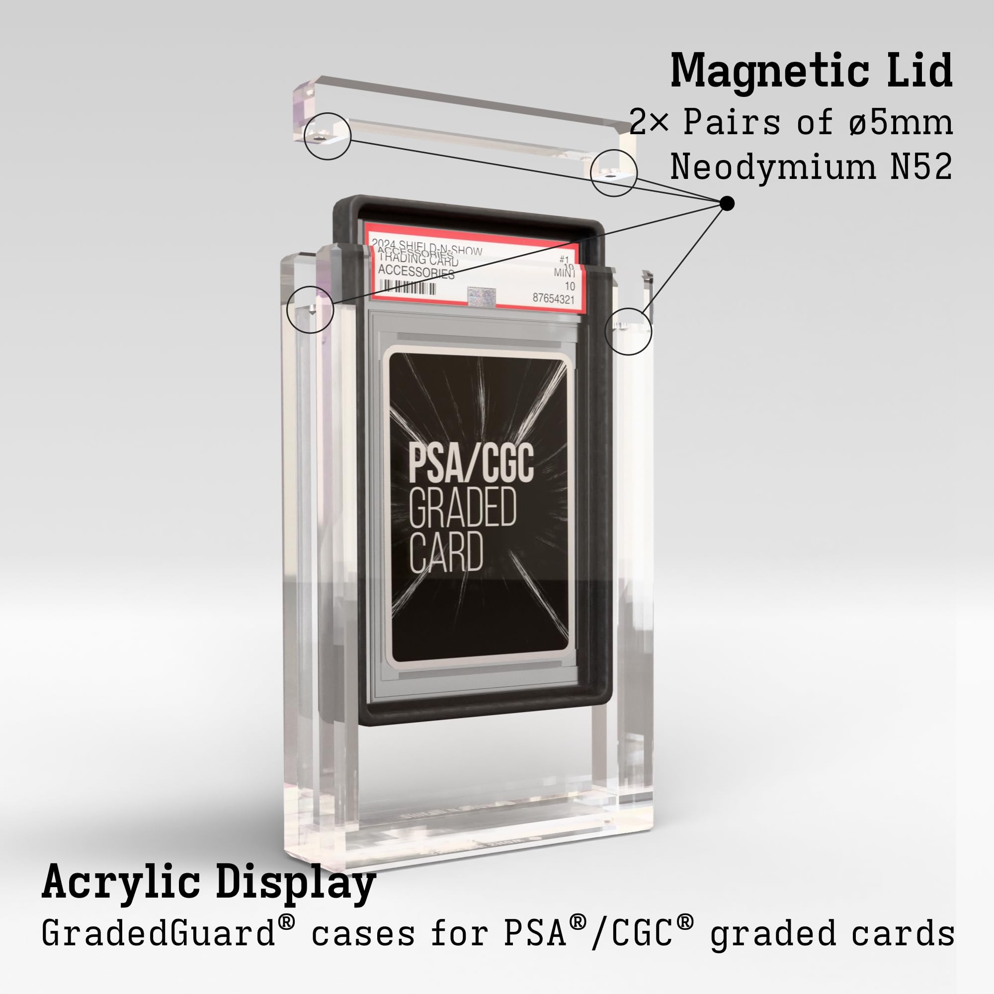 Acryl Display Case kompatibel mit GradedGuard Case für PSA/CGC