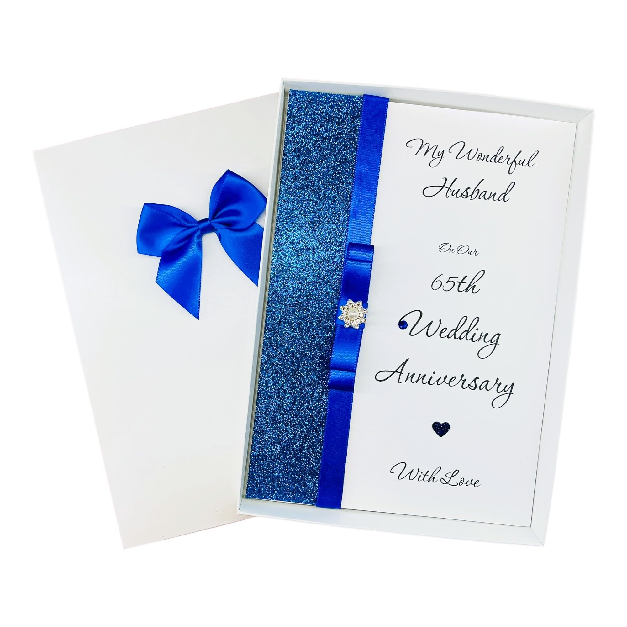 65th Wedding Anniversary Card Blue Sapphire 65 Years - LB 101