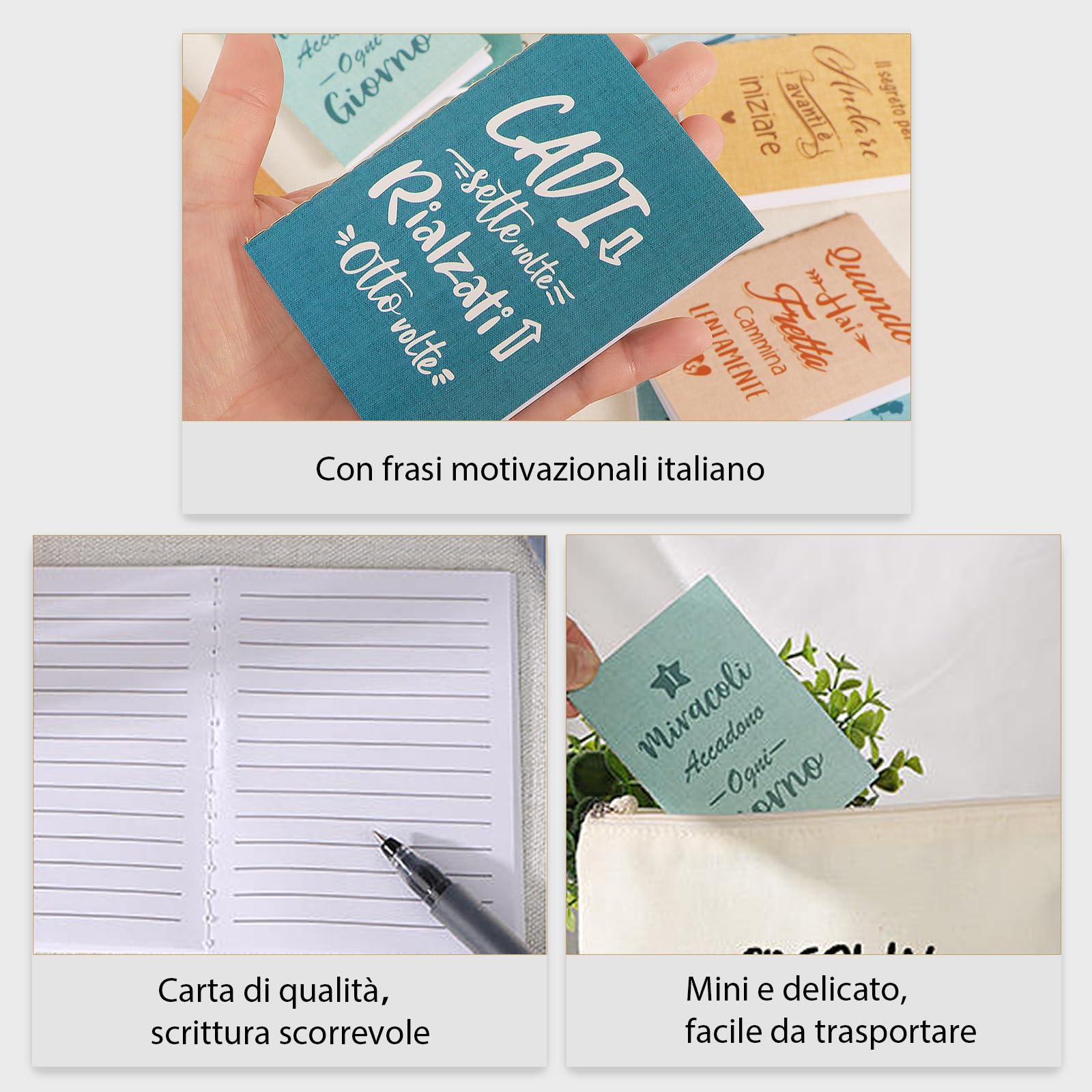 Set Di 12 Mini Taccuini Musicali Tascabili - Linea Orizzontale, 16 Fogli Cadauno, Idee Regalo Per Musicisti E Studenti