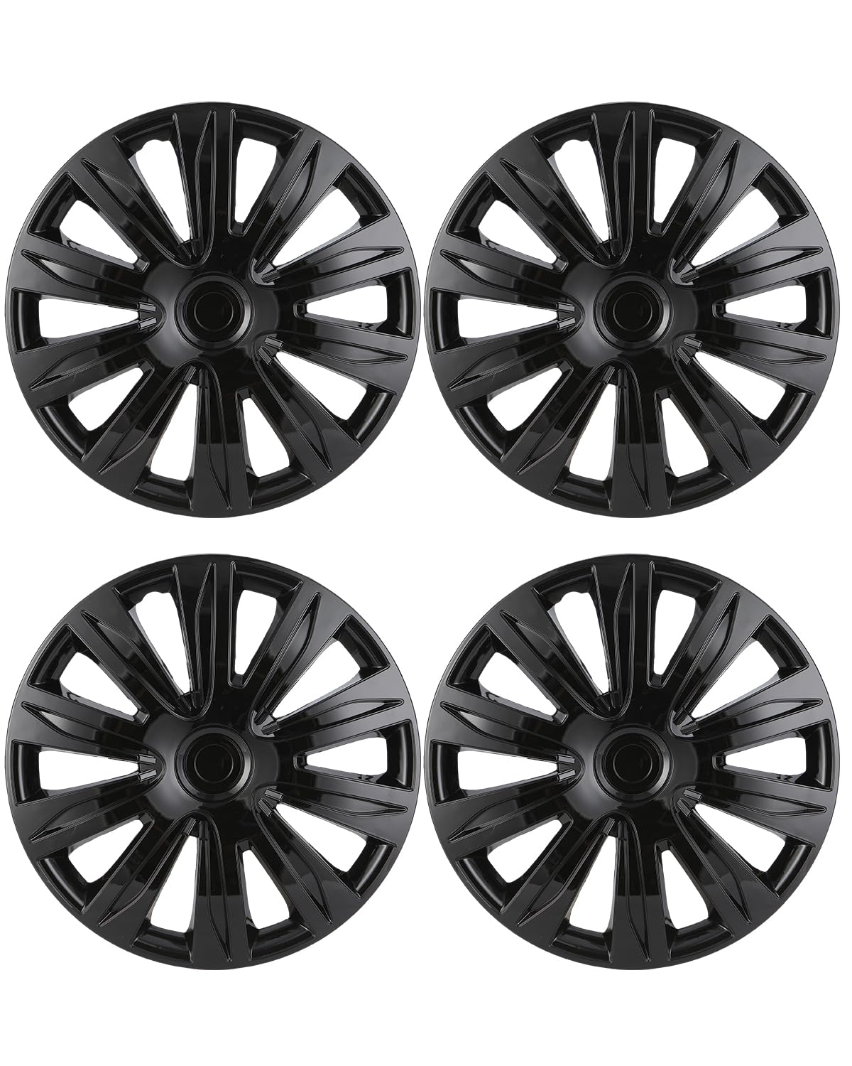 ABX Hubcap Wheel Covers Hub Caps 16 Inch Set of 4 Black Universal Wheel Rim Cover R16 Stylish Car Decor Wheel Covers