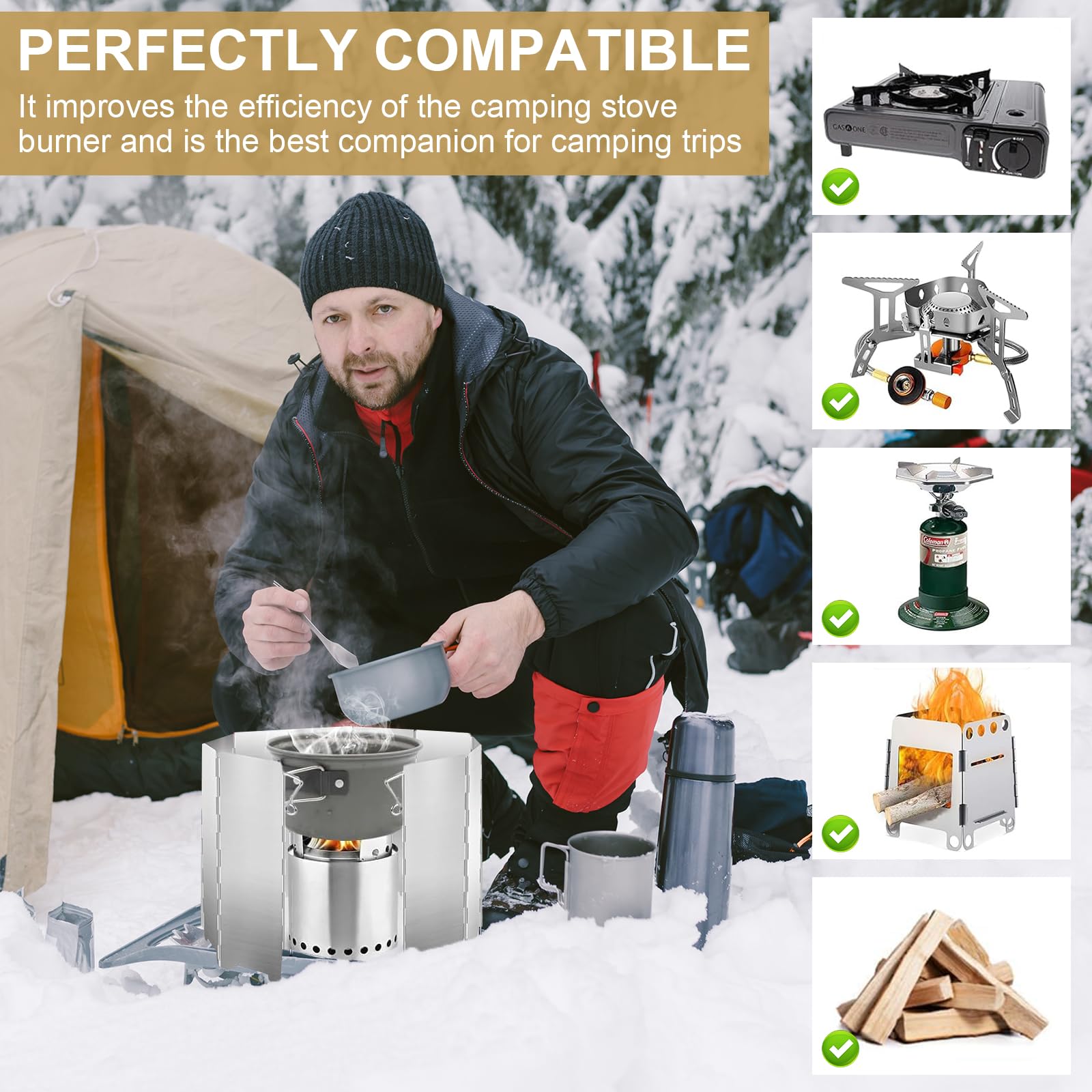 Pare Vent Pare-Vent Réchaud Pliable Léger Portable Pour Camping Pique-nique - VGEBY - Sport Pare Vent Pliable Rechaud