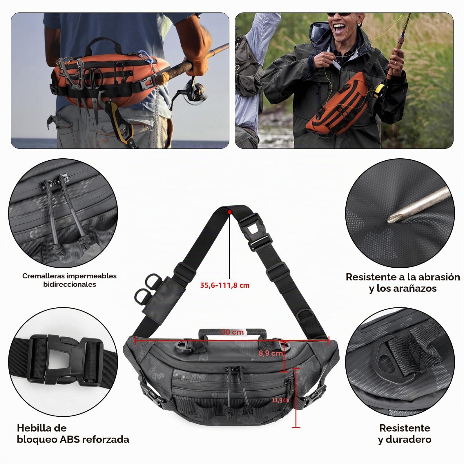 THKFISH Kit de herramientas de pesca de 85 piezas con bolsa de cintura, alicates, señuelos, escala digital