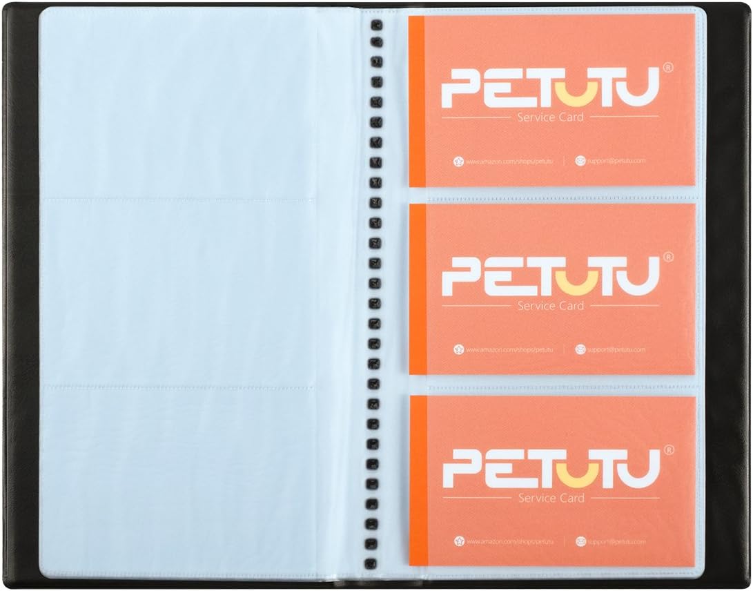 Business Card Holder Organizer Book - PU Leather, 2 Pack Total for 600 Business Cards