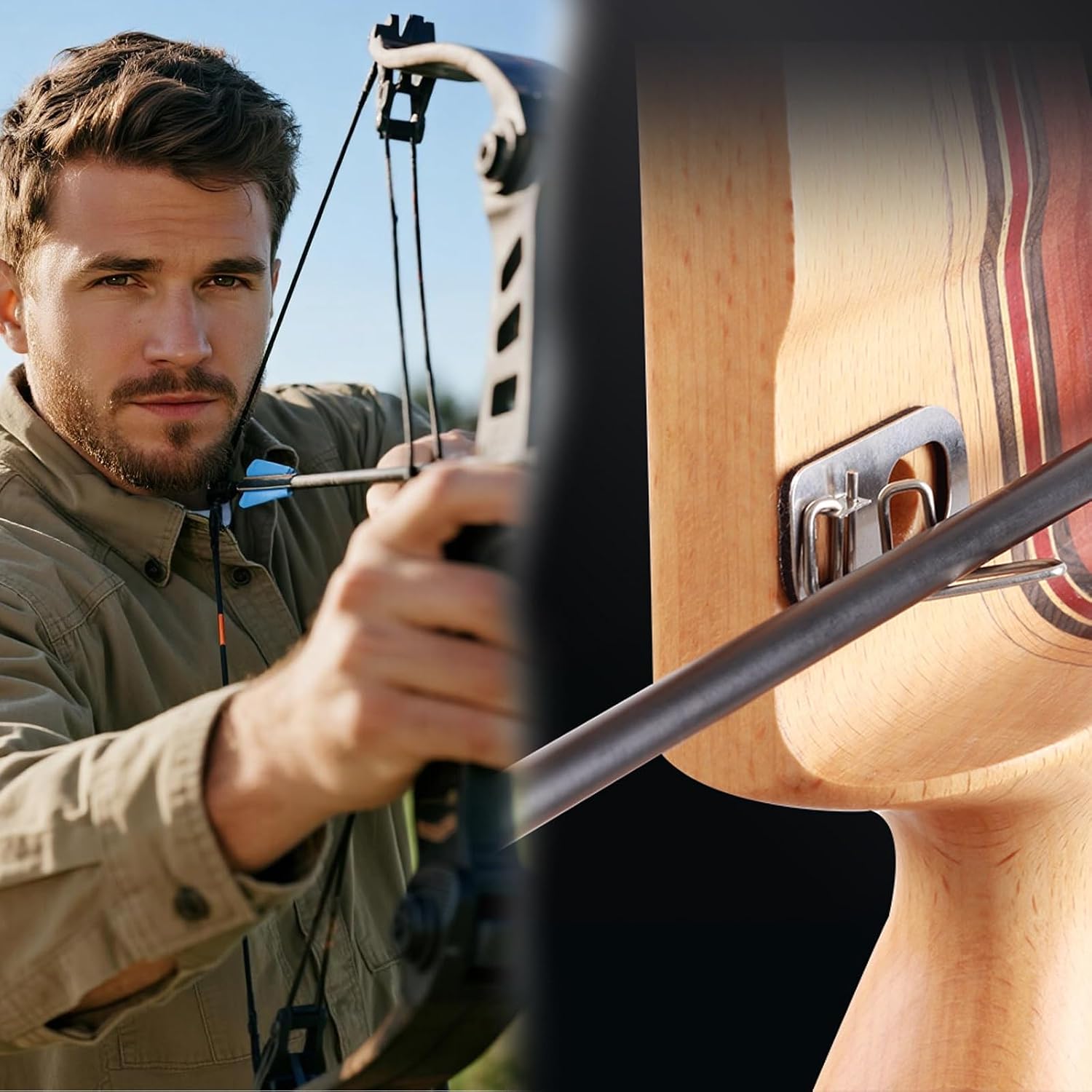 6Pcs Recurve Bow Right-Hand Wire Arrow Rest, Essential Archery Accessory for Hunting and Target Practice, Sturdy Construction Ensures Reliable Performance