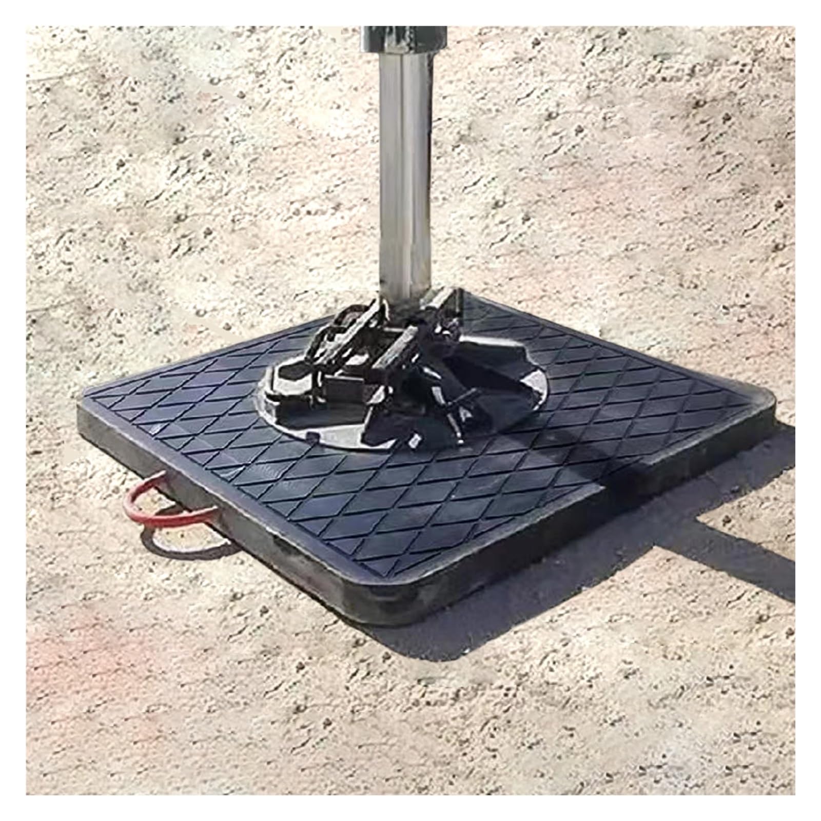 Coussinets de Vérins Stabilisateurs Plaque de support de stabilisateur comprenant des poignées de transport en corde, des patins de mise à niveau de grue pour caravane, camping-car, patins de support