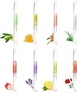 8pcs Cuticle Oil Pen for Nails Care,Nail Oil for Strength,Nourish Moisten Care to Reduce Nail Cracking and Dry for Weak peeling brittle and thin nails