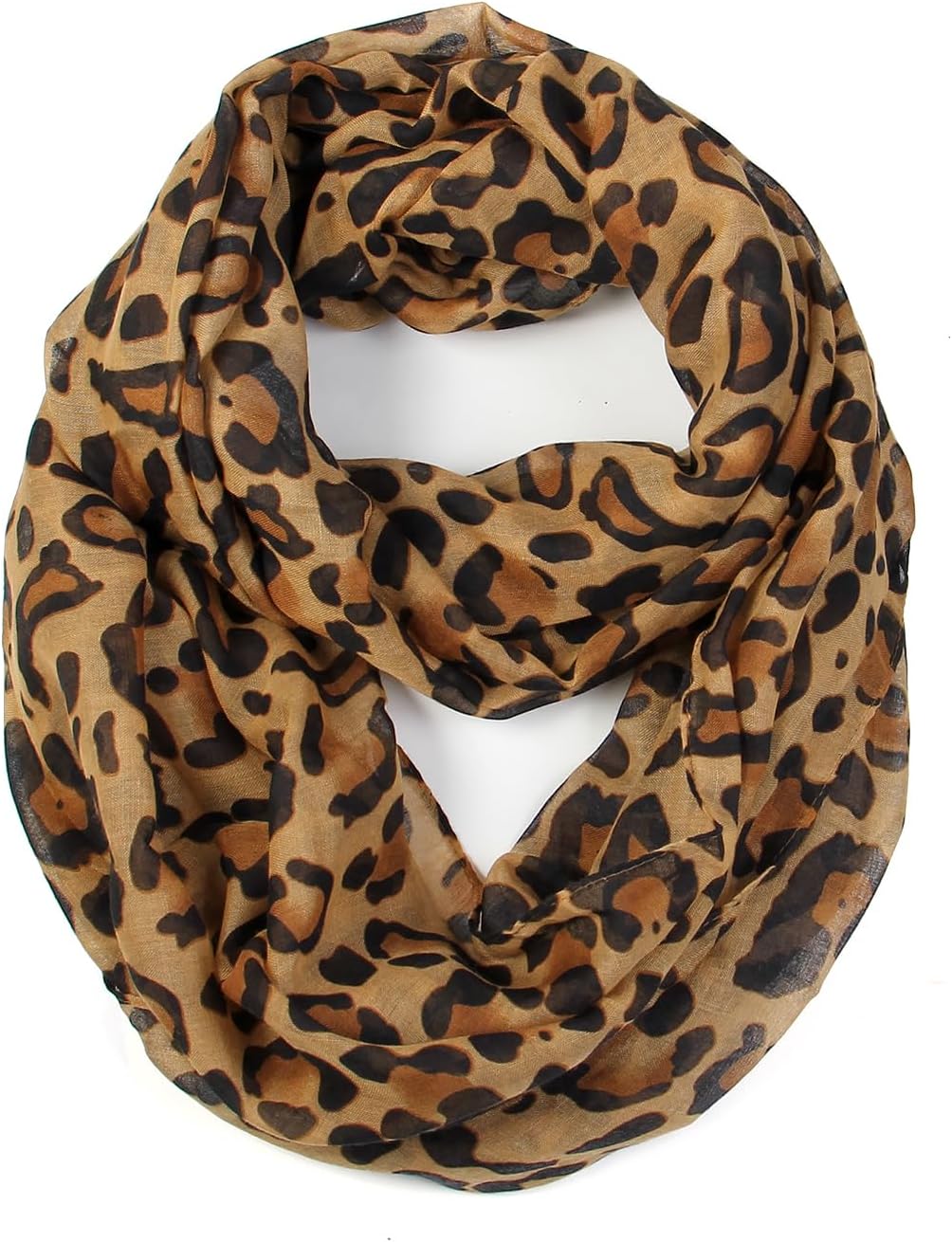 Scarfand's Classic Leopard Animal Print Infinity Fashion Scarves image 4