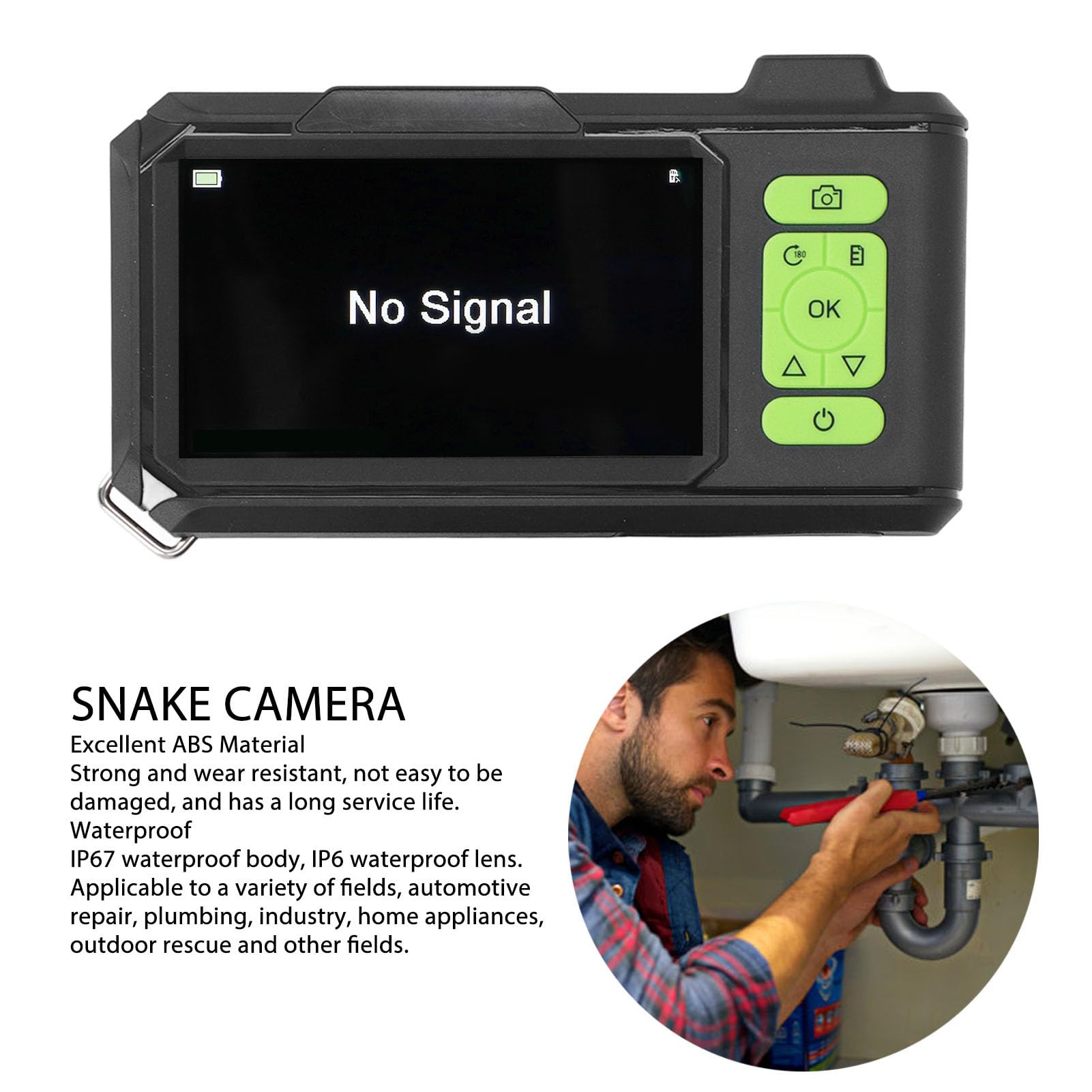Digital Snake Camera Industrial Endoscope Camera 4.3 Inch Ips 1080p HD Single Lens Portable Camara Endoscopica 5m (10m)