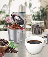 Vista 5 de (1 paquete) K-Cups reutilizables para cafetera Keurig 2.0 y 1.0, taza K de acero inoxidable reutilizable, cápsulas de café reutilizables para Keurig