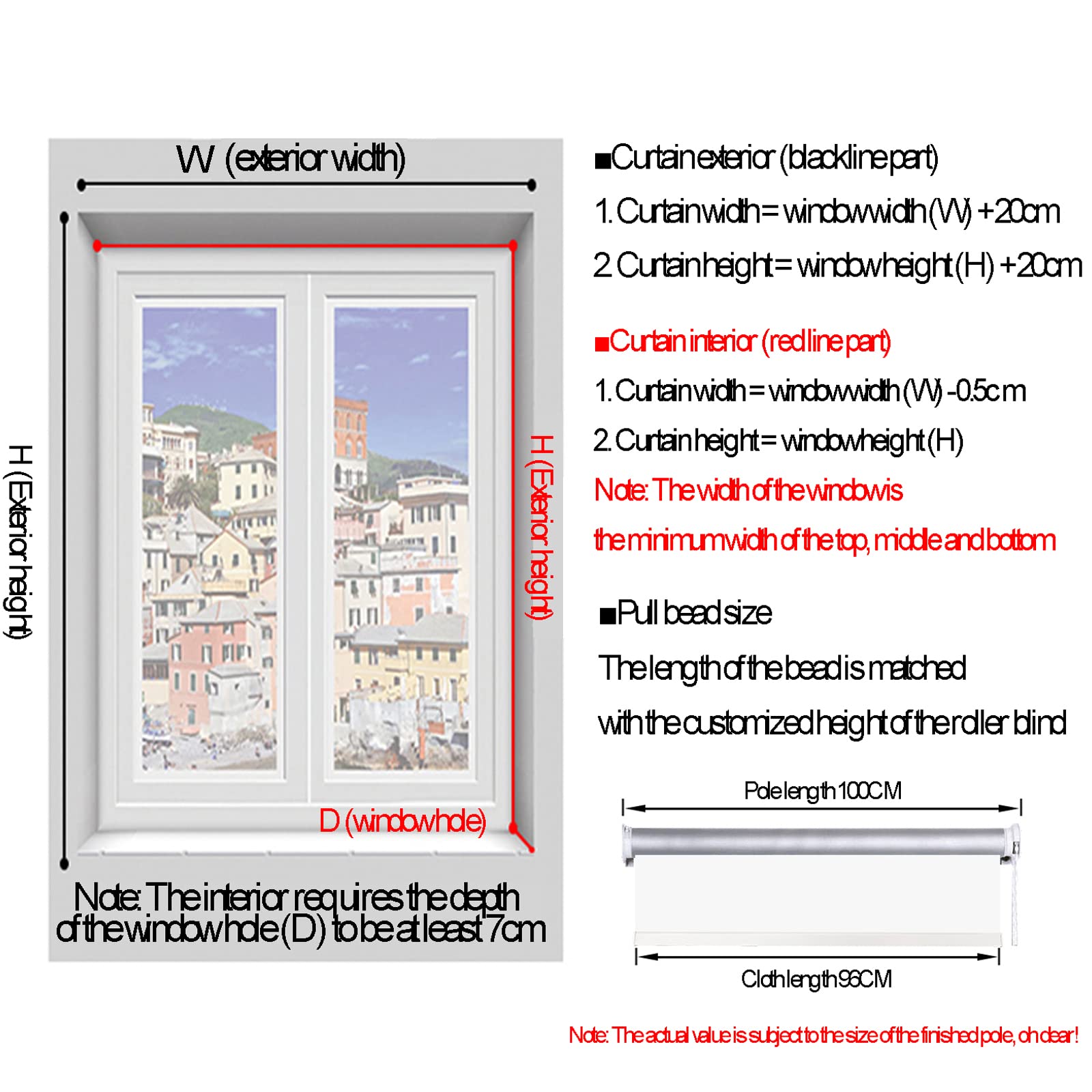 Przezroczysta roleta zaciemniająca, przezroczysta zasłona zwijana, rolety zwijane PCW, przezroczysta winylowa roleta, plastikowa zasłona okienna z okuciami, 110 x 220 cm