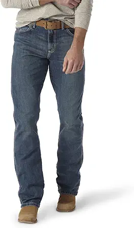 Wrangler Men's Cowboy Cut Slim Fit Stretch Boot Cut Jean
