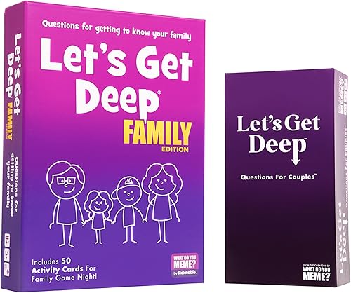 Miniatura 8 de WHAT DO YOU MEME Let's Get Deep Family Edition - Tarjetas de conversación familiar - Juegos de cartas para conocerse mutuamente, juegos familiares