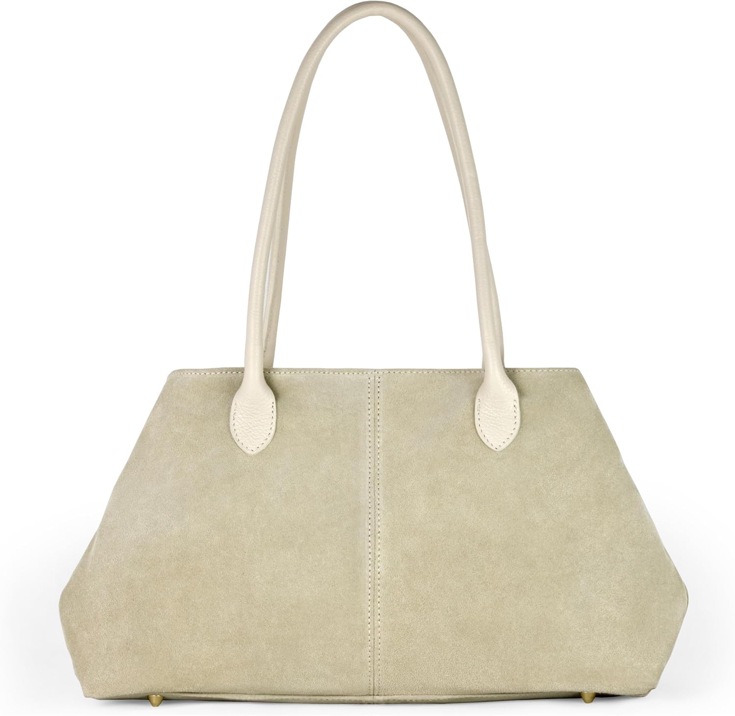 Italian Genuine Suede Tote Bag for Women with Long Handles & Relaxed Silhouette | Medium Designer Shoulder Satchel - Image 2
