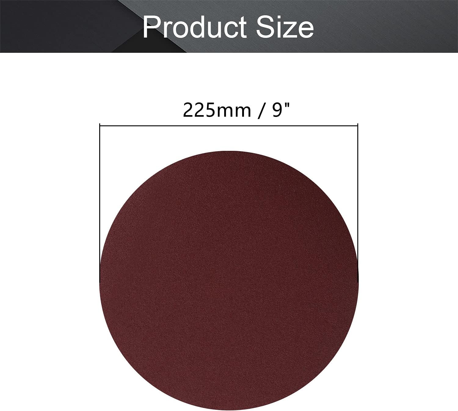 Utoolmart 15Pcs PSA Sanding Discs, 9-inch Self Stick Adhesive Back Sandpaper, 60 Grits No-Hole Aluminum Oxide Sanding Paper for Random Orbital Sander, Wood, Metal Polishing